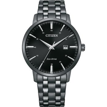 CITIZEN 星辰 父親節推薦款光動能簡約時尚腕錶/全黑/40mm/BM7465-84E
