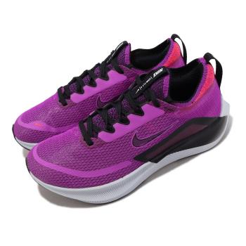 Nike 慢跑鞋 Wmns Zoom Fly 4 女鞋 紫 黑 緩震 襪套式 運動鞋 CT2401-501