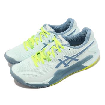 Asics 網球鞋 GEL-Resolution 9 CLAY 女鞋 水藍 美網配色 紅土專用 亞瑟士 1042A224400