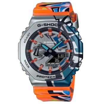 【CASIO 卡西歐】 G-SHOCK 金屬錶殼 塗鴉藝術街頭風格雙顯錶 GM-2100SS-1A_44.4mm