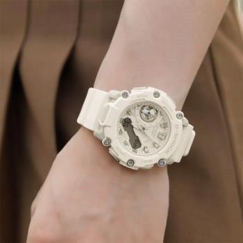 CASIO 卡西歐 G-SHOCK 中性色戶外時尚手錶-米白(GMA-S2200-7A)