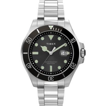 【TIMEX】天美時 風格系列 經典紳士手錶 ( 黑 / 銀 TXTW2U41800)