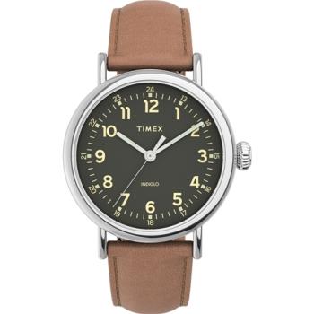 【TIMEX】天美時 復刻系列 經典手錶 (綠x棕褐 TXTW2V27700)