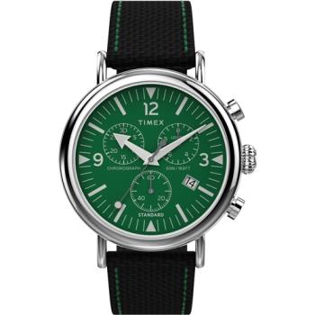 【TIMEX】天美時 復刻系列  41 毫米復古綠三眼計時手錶  (綠x黑 TXTW2V43900)