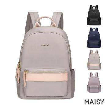 【MAISY】時尚旅遊商務兩用電腦包(現+預 黑色／藍色／杏灰色／粉紫色)