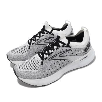 Brooks 慢跑鞋 Glycerin StealthFit 20 男鞋 白 灰 甘油系列 20代 路跑 氮氣中底 1103841D135