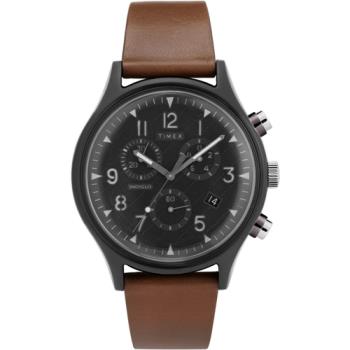 【TIMEX】天美時 復刻系列 三眼計時復古手錶  (棕/黑TXTW2T29600)