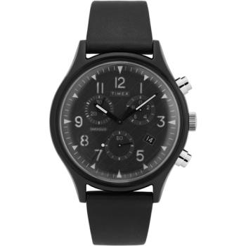 【TIMEX】天美時 復刻系列 三眼計時復古手錶  (黑TXTW2T29500)