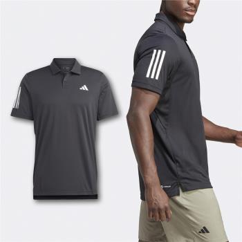 adidas Polo衫 3-Stripes 黑 白 男款 吸濕排汗 運動 三線 愛迪達 HS3269