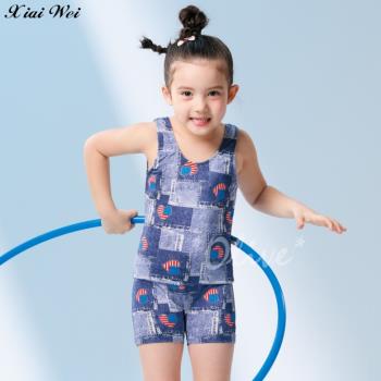 【沙兒斯品牌】流行女童四角連身泳裝 NO.B8522178-隨機贈兒童泳鏡