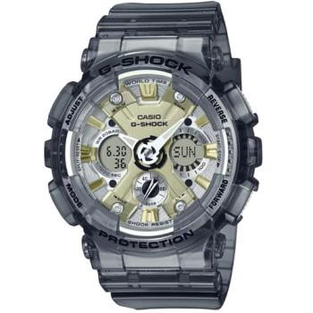 【CASIO 卡西歐】 G-SHOCK 金屬光澤 半透明雙顯手錶-透灰_GMA-S120GS-8A_45.9mm