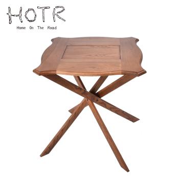 HOTR 麻雀 戶外桌椅折疊桌/實木露營桌子/野餐桌裝備-麻將桌