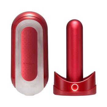 TENGA FLIP 0 (ZERO) RED &amp; WARMER SET/熱情紅&amp;暖杯器