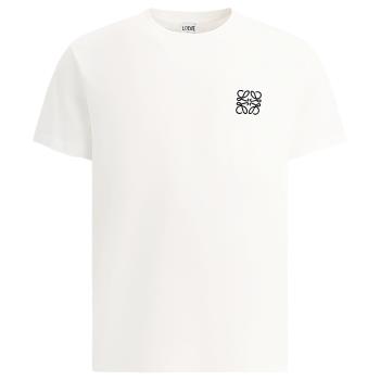 【LOEWE】男款 刺繡LOGO 純棉短袖T恤-白色(S號、M號、L號) H526Y22X75 2100