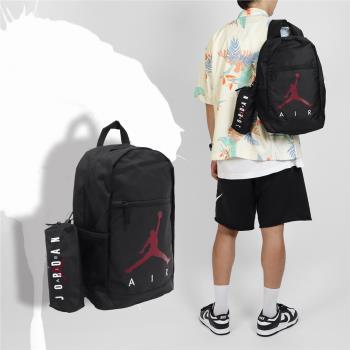Nike 包包 Jordan Backpack 男女款 黑 紅 後背包 雙肩包 附筆袋 喬丹 JD2333030PS-001
