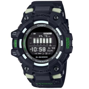 【CASIO 卡西歐】G-SHOCK G-SQUAD系列 藍牙運動電子錶_迷彩X黑X綠_GBD-100LM-1DR_49.3mm
