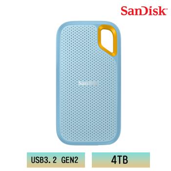 SanDisk E61 4TB 2.5吋行動固態硬碟 SDSSDE61-4T00-G25B (天藍)