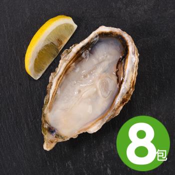 【華得水產】 日本原裝巨大生蠔/全殼牡蠣8包(500g 約2-3粒/包)
