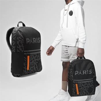 Nike 包包 Jordan Paris Saint Germain 男女款 黑 灰 後背包 雙肩背 喬丹 JD2333026AD-001