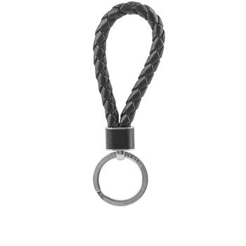 BOTTEGA VENETA 新款銀釦小羊皮編織鑰匙圈(任選) 651820 V0HW1