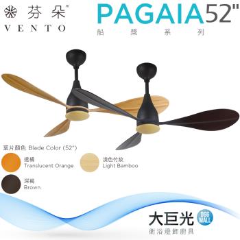 【芬朵】52吋 PAGAIA系列-遙控吊扇/循環扇/空調扇(PAGAIA52)