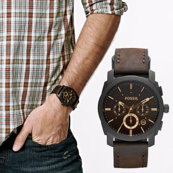 FOSSIL 美式計時手錶-45mm FS4656IE