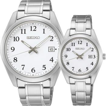 SEIKO 精工 CS 城市情侶手錶 對錶 6N52-00F0S+6N22-00P0S(SUR459P1+SUR465P1)