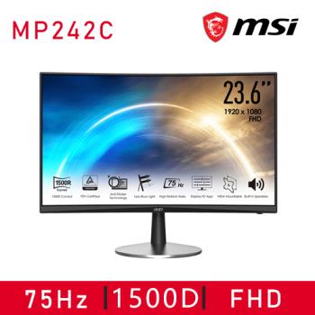 【微星】PRO MP242C 曲面美型螢幕 (24型/FHD/HDMI/喇叭/VA)