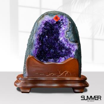 【SUMMER 寶石】5A級招財天然烏拉圭紫晶洞 7.9kg(A198)