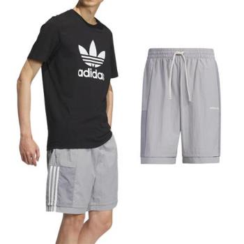 Adidas LT SHORT M 男 灰色 三葉草 休閒 運動 短褲 IU4800