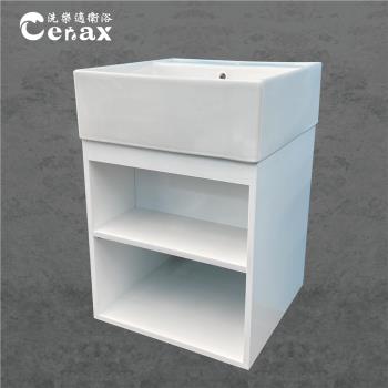 【CERAX 洗樂適衛浴】 47公分方形瓷盆+開放式防水發泡板浴櫃(不含面盆龍頭)