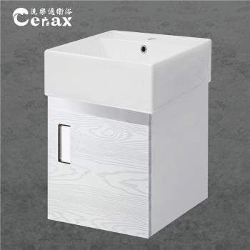 【CERAX 洗樂適衛浴】 47CM方型瓷盆+不鏽鋼浴櫃(不含面盆龍頭)(未含安裝)