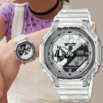 CASIO 卡西歐 G-SHOCK 40周年透明限量版透視機芯手錶(GMA-S2140RX-7A)