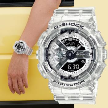CASIO 卡西歐 G-SHOCK 40周年透明限量版透視機芯手錶(GA-114RX-7A)