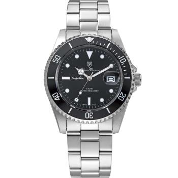 【Olym Pianus 奧柏 】水鬼款 陶瓷運動潛水男士腕錶 (89983GS) 黑色