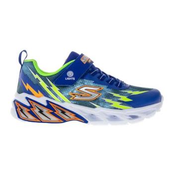 Skechers 童鞋 慢跑鞋 燈鞋 雷神 LIGHT STORM 2.0 藍橘【運動世界】400150LBLLM