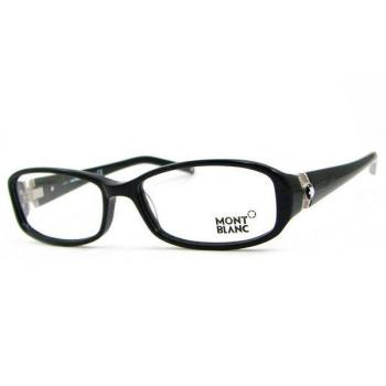 【MONTBLANC】萬寶龍 光學鏡框眼鏡 MB343 001 54mm 長型 橢圓鏡框 膠框眼鏡 黑