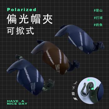 【GUGA】台灣製 偏光帽夾 夾帽式太陽眼鏡 UV400 100%紫外線 高爾夫球戶外運動休閒用 寶麗來鏡片 帽子墨鏡