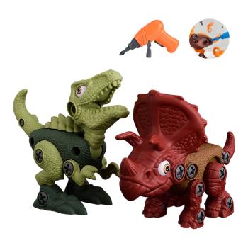 Colorland-恐龍蛋 組裝恐龍玩具 拼裝恐龍兒童玩具 兒童diy霸王龍三角龍兒童益智玩具 益智積木 擰螺絲玩具