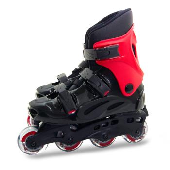 [DLD 多輪多]高塑鋼底座 專業直排輪 溜冰鞋(黑紅 530)
