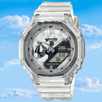 CASIO G-SHOCK 40週年 八角形錶殼 透視結構雙顯腕錶 GMA-S2140RX-7A