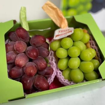 【RealShop 真食材本舖】日本麝香+日本長野妃紅提 紅葡萄禮盒 兩房裝 約1.2kg±10%