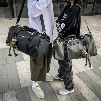 【巴黎精品】旅行袋尼龍手提包-大容量側背防潑水鞋倉男女包包4色a1cg17
