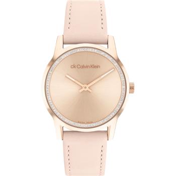 Calvin Klein 凱文克萊 CK 瑞士製晶鑽皮帶女錶-32mm 25000024
