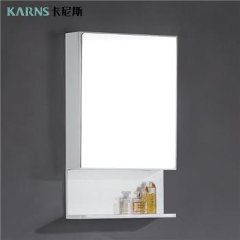 【CERAX 洗樂適衛浴】KARNS卡尼斯 45cm浴室防水發泡板單面鏡櫃(下側開放櫃)(未含安裝)