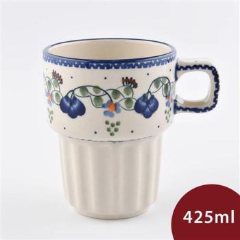 【波蘭陶】空谷幽蘭系列 陶瓷馬克杯 425ml 波蘭手工製