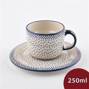 【波蘭陶】純淨物語系列 咖啡杯盤組 250ml 波蘭手工製