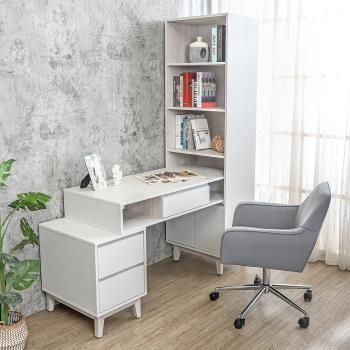 Boden-克萊妮5.3尺多功能L型書桌/書櫃型工作桌(寬160-180公分)