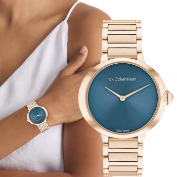 Calvin Klein 凱文克萊 CK 瑞士製極簡雙針女錶-36mm(25000048)