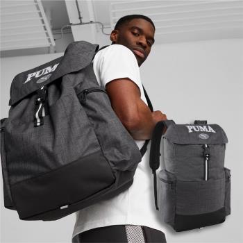 Puma 包包 Squad 後背包 男女款 灰 黑 掀蓋式 反光 筆電包 書包 大容量 運動包 雙肩背 07995701